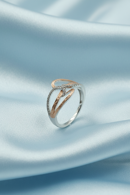 Dual Infinity Swirl Ring