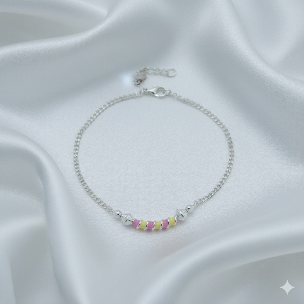 PINK YELLOW BABY BRACELET (BB440)