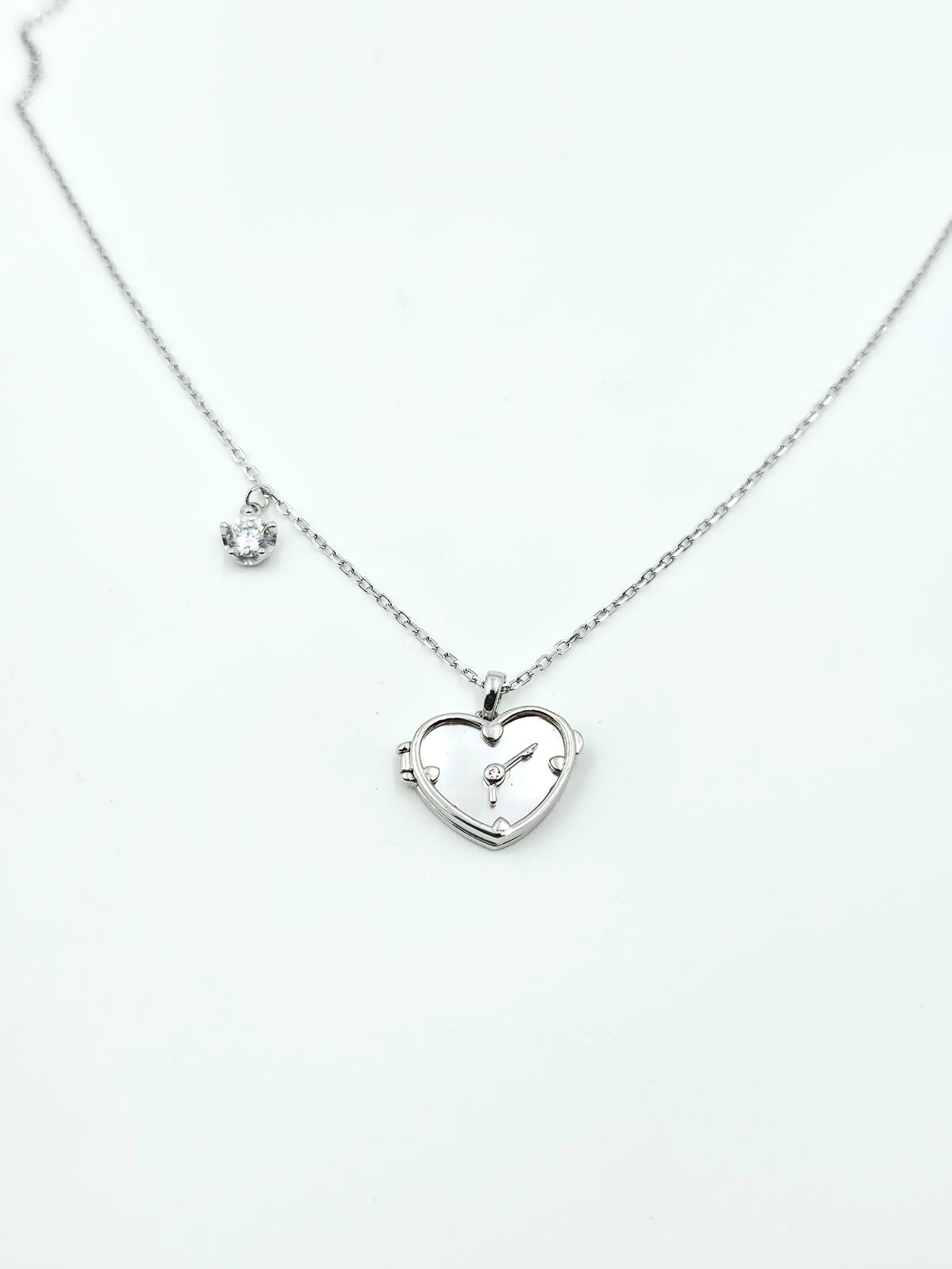 Engraved Heart Locket Pendant Set