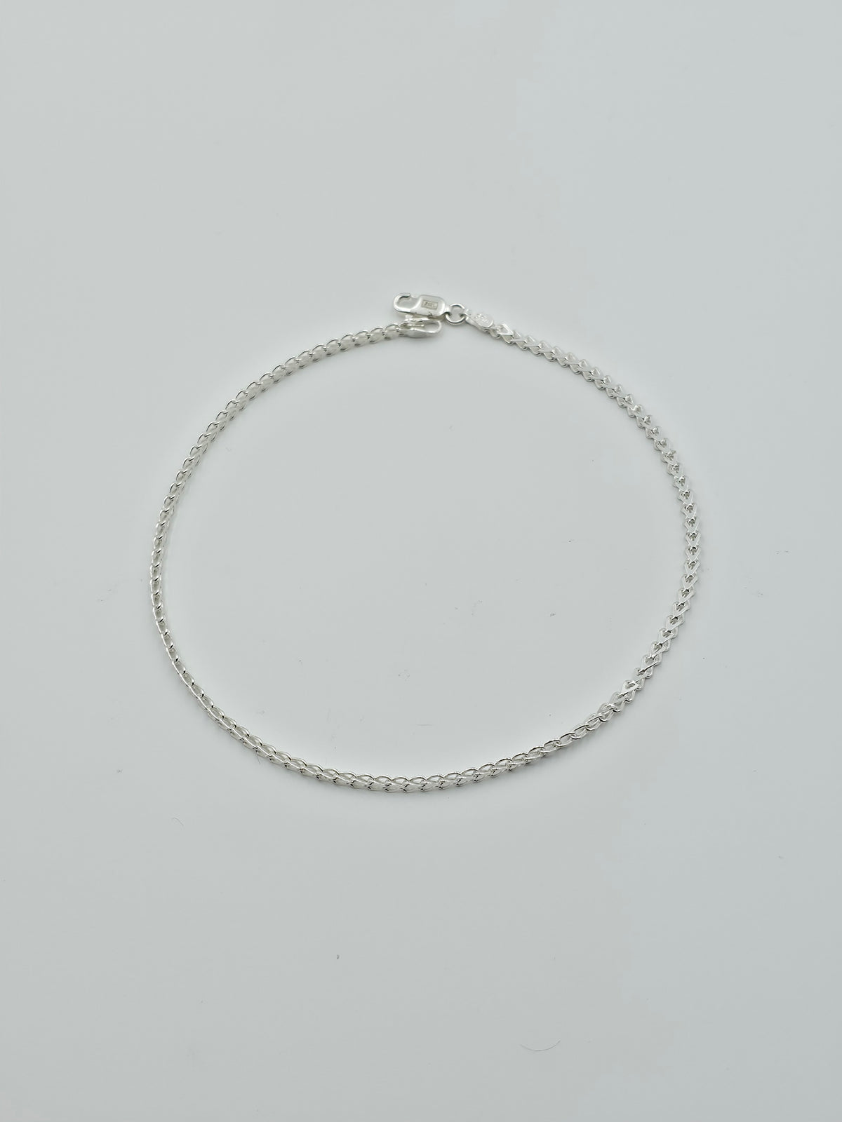 V Cut Box Chain Anklet