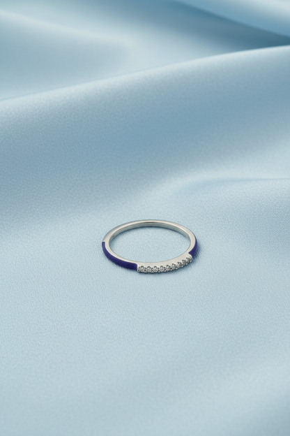 Purple Enamel Ring