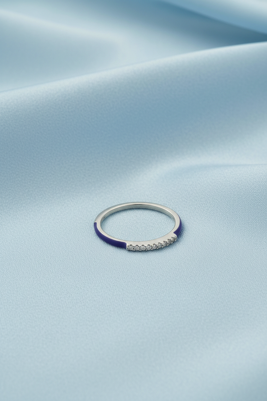 Purple Enamel Ring