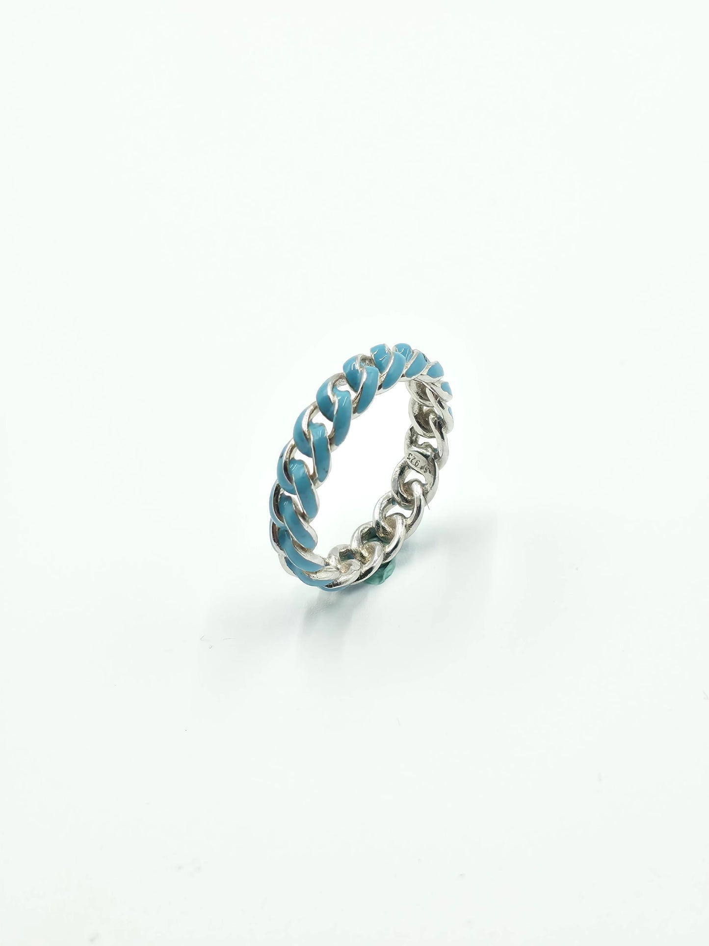 Blue Enamel Ring