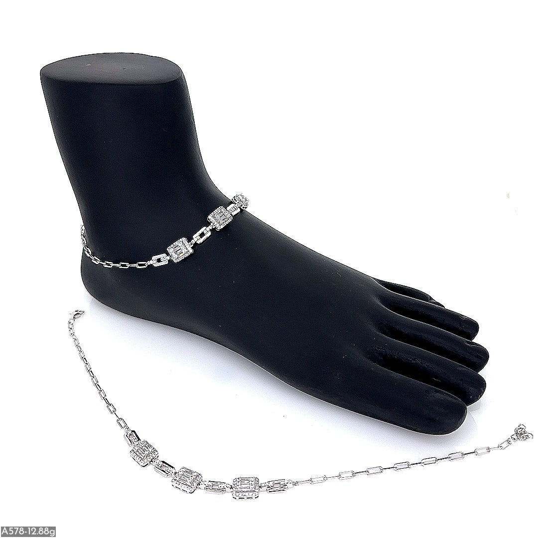 Emerald Shape Anklet ( A578 )