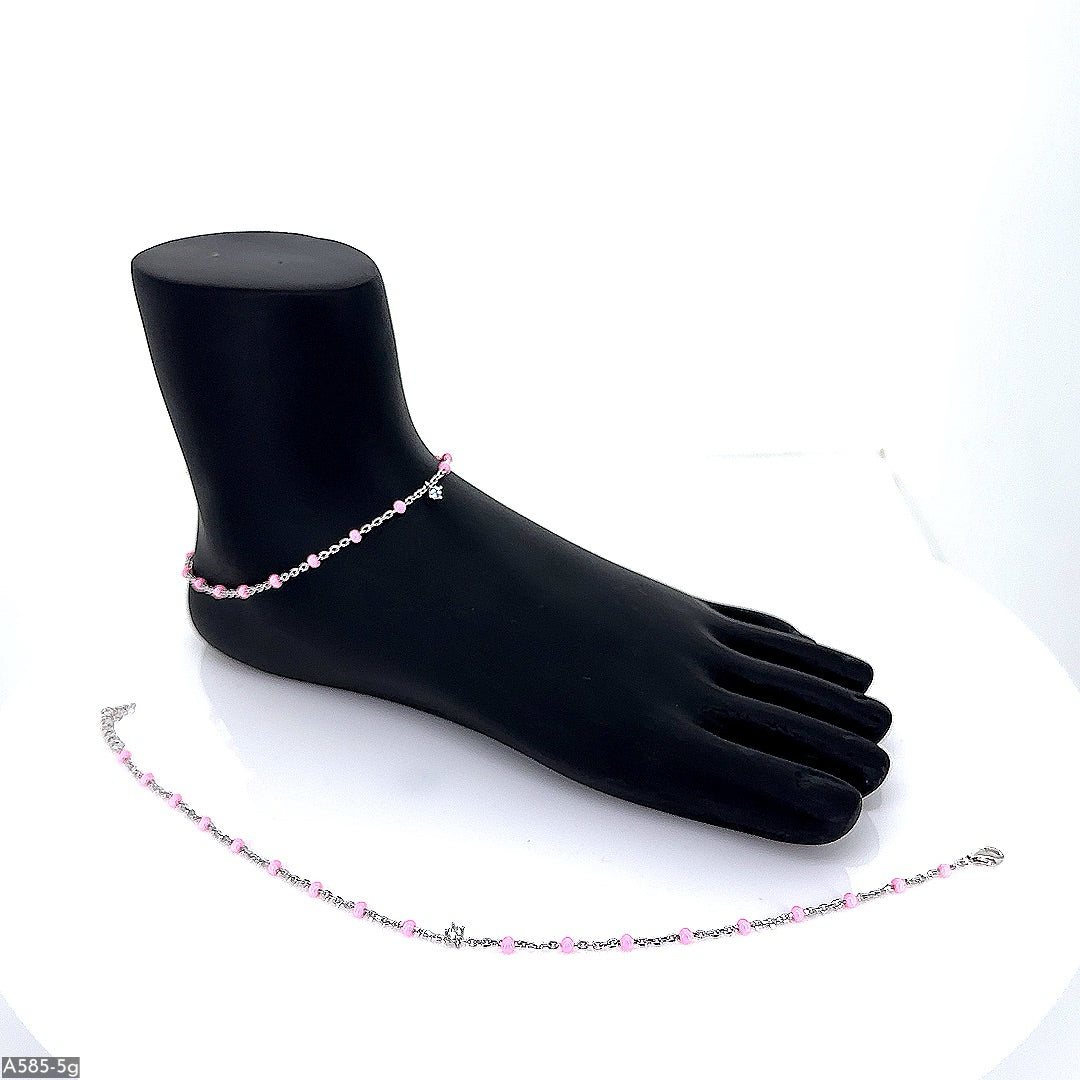 Light Pink Enamel Anklet ( A585 )