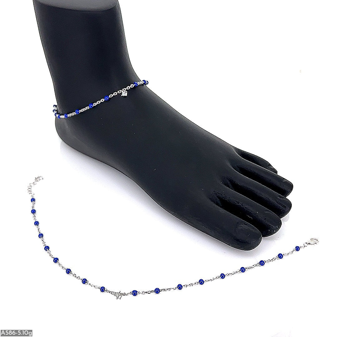 Blue Enamel Anklet ( A586 )