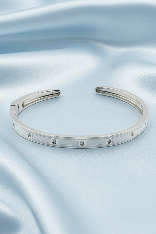White Enamel Italian Bracelet