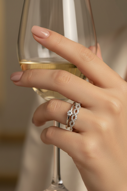 Infinity Solitaire Diamond Ring