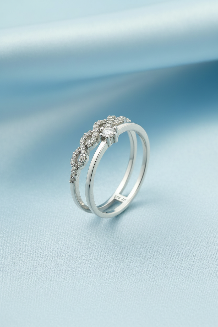 Infinity Solitaire Diamond Ring