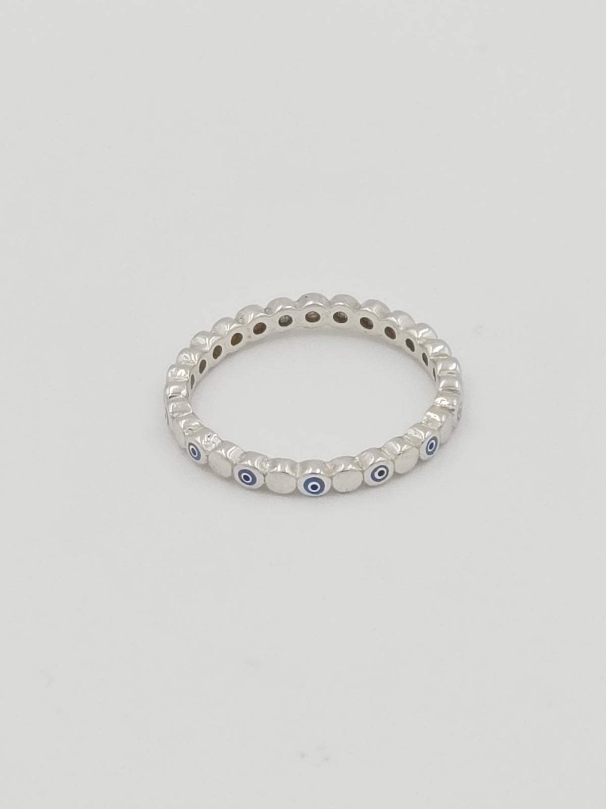 Blue Evil Eye Band Ring