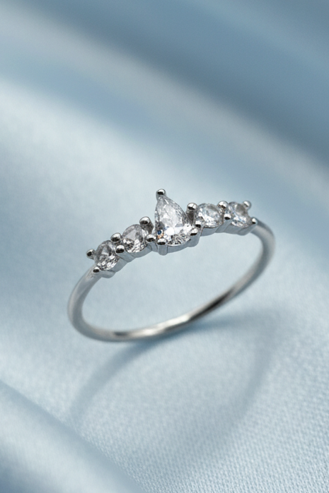 Multi Stone Pear Ring