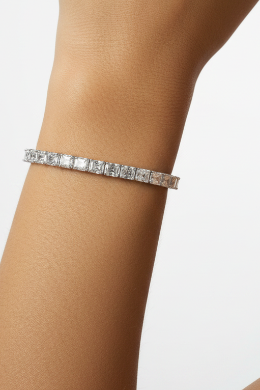 Asscher Tennis Bracelet
