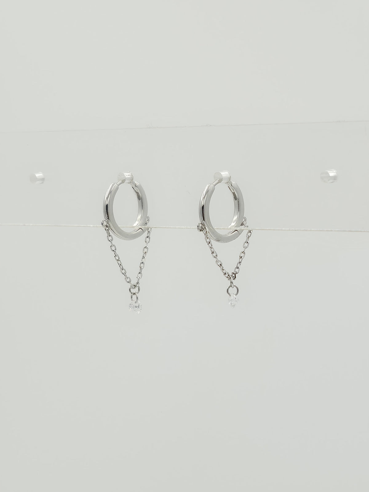 Chain Huggie Hoop Earrings
