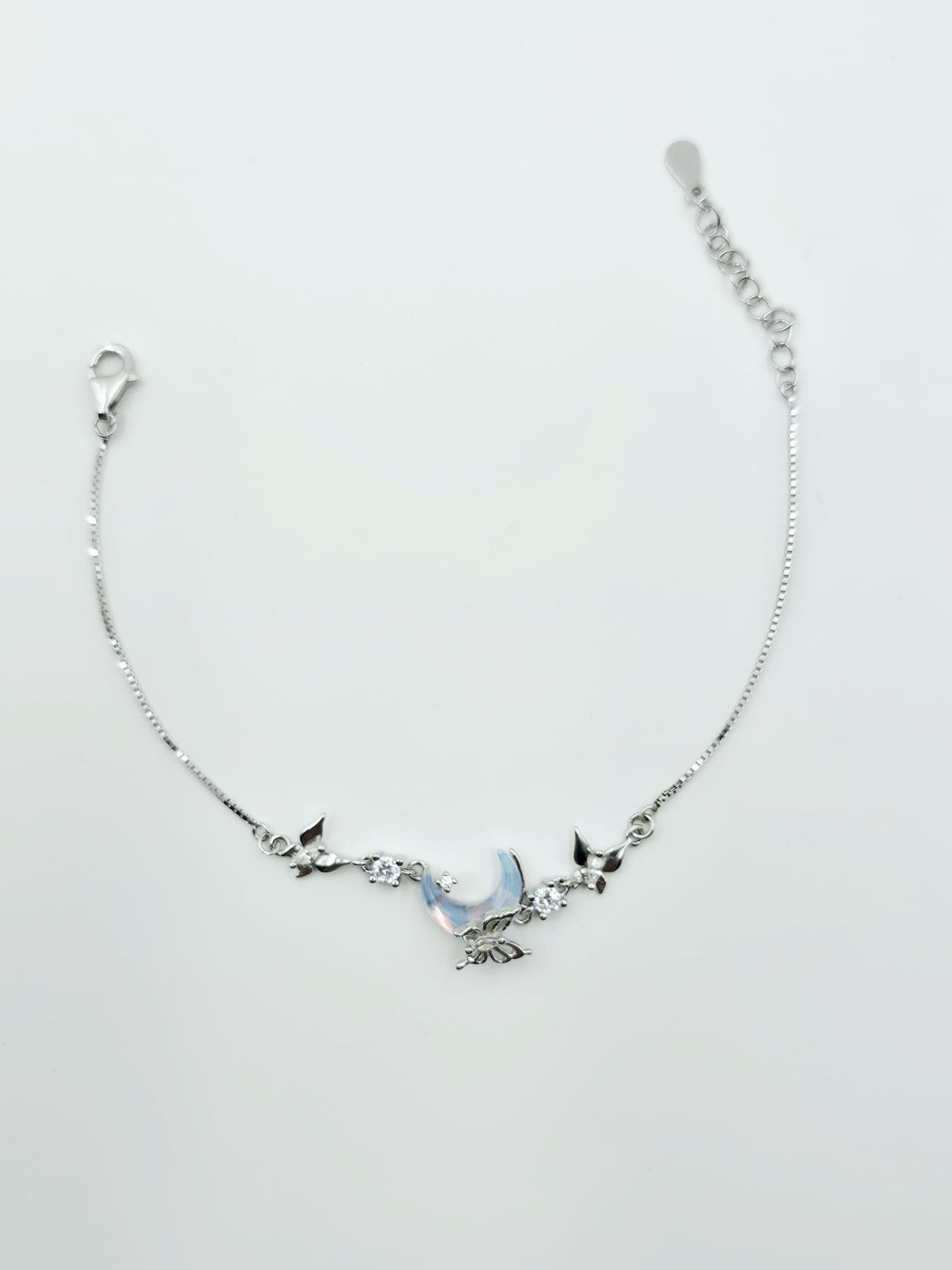 Delicate Moon Charm Bracelet