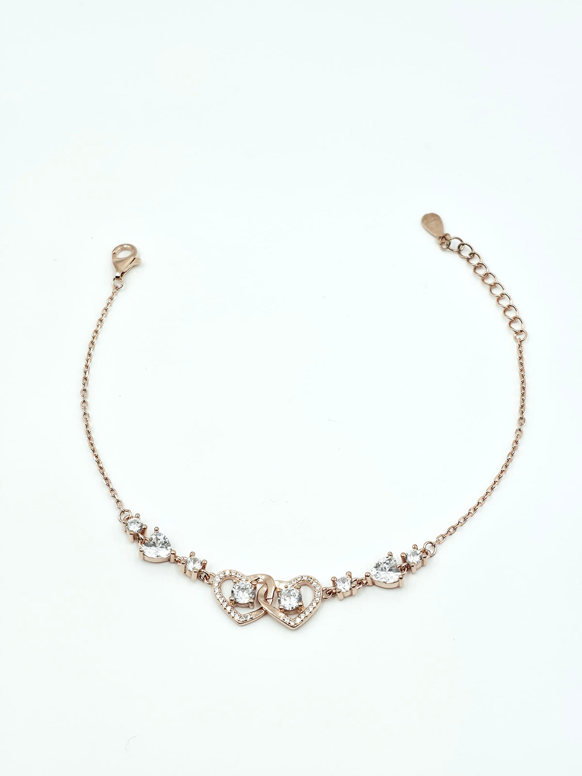 Twin Heart Charm Bracelet