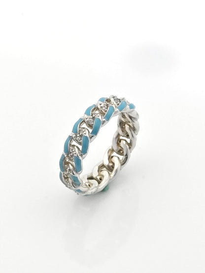 Blue Enamel Ring