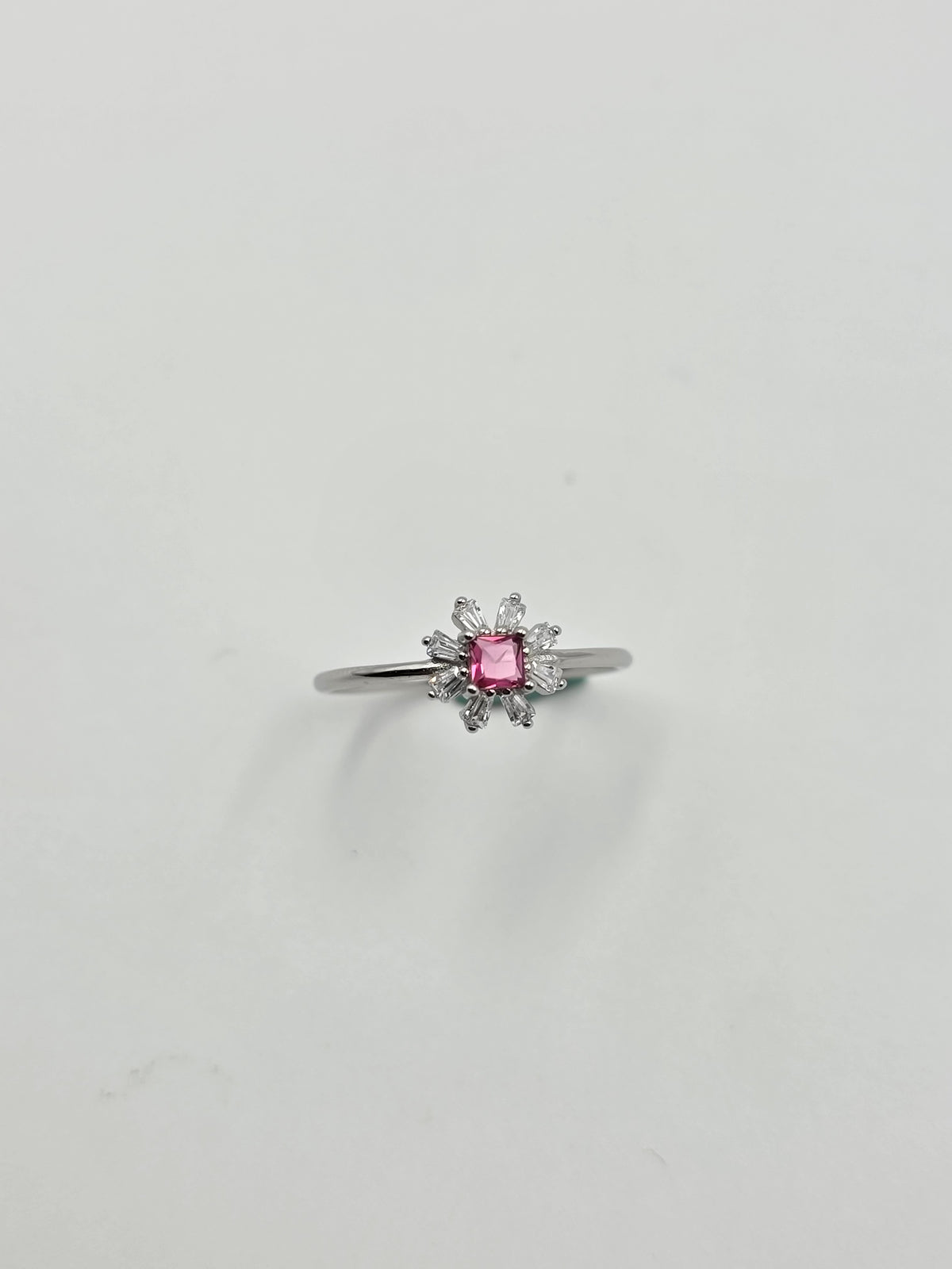 Pink Stone Flower Ring