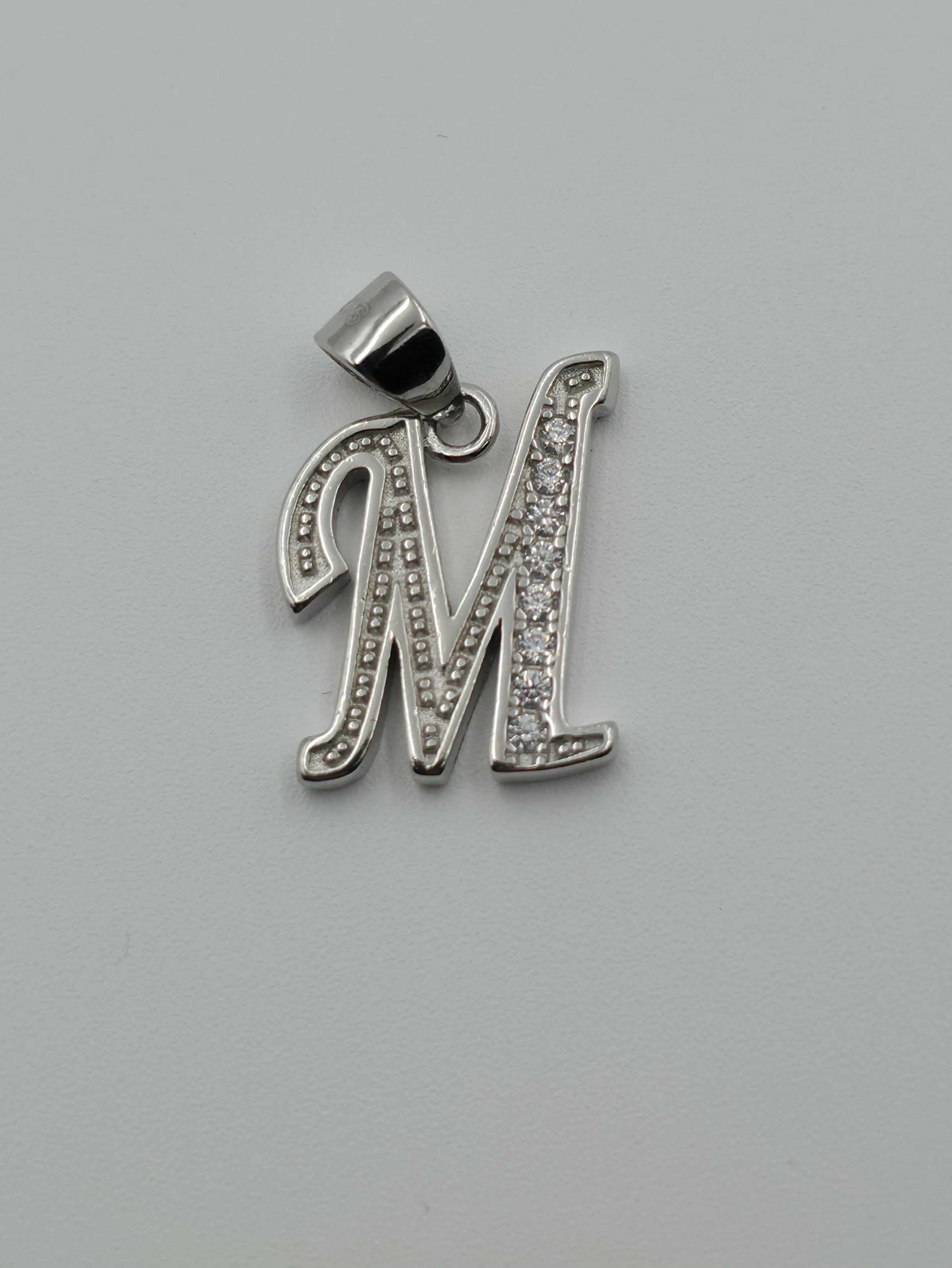 Diamond M Pendant