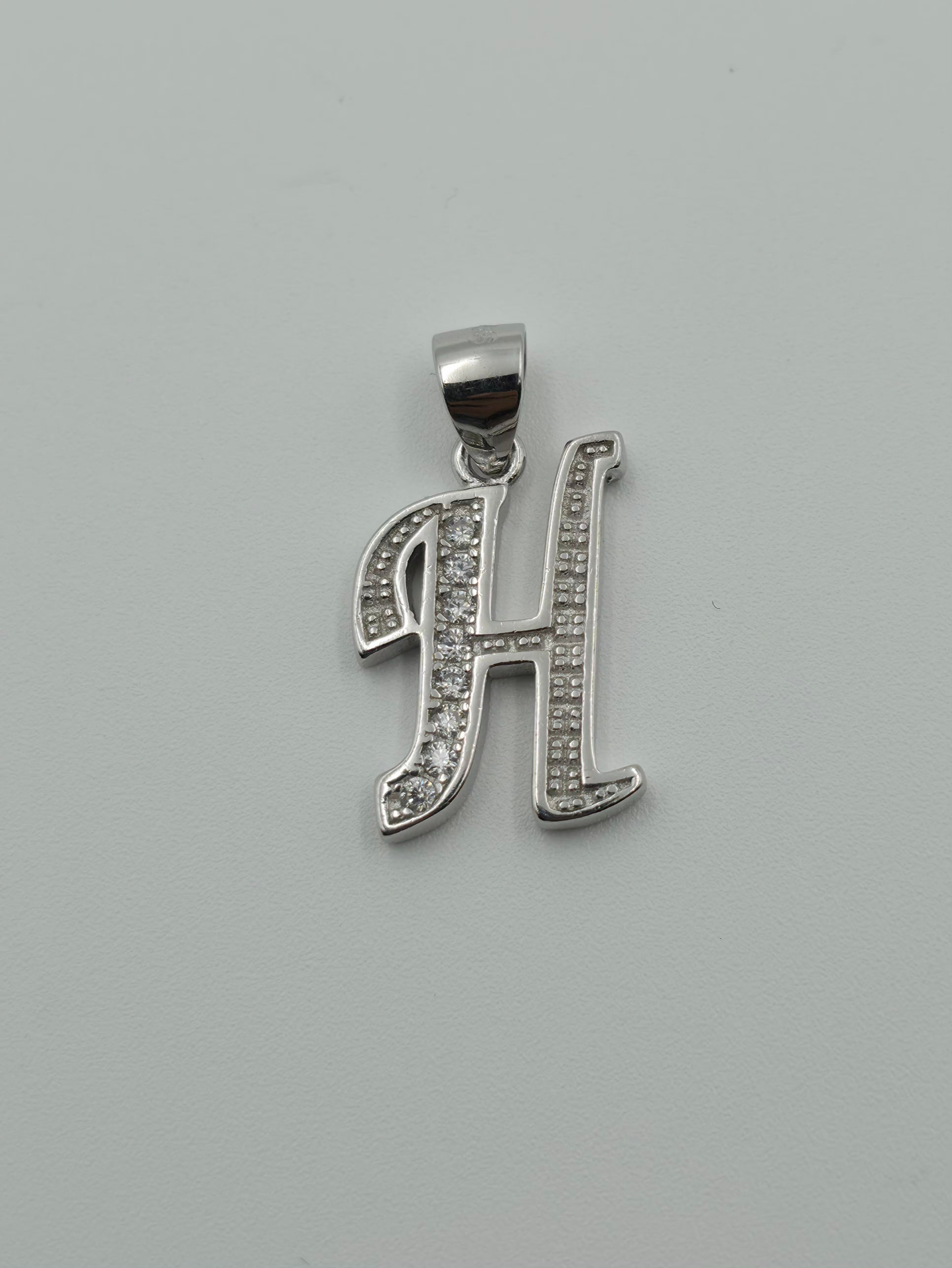 Diamond H Pendant