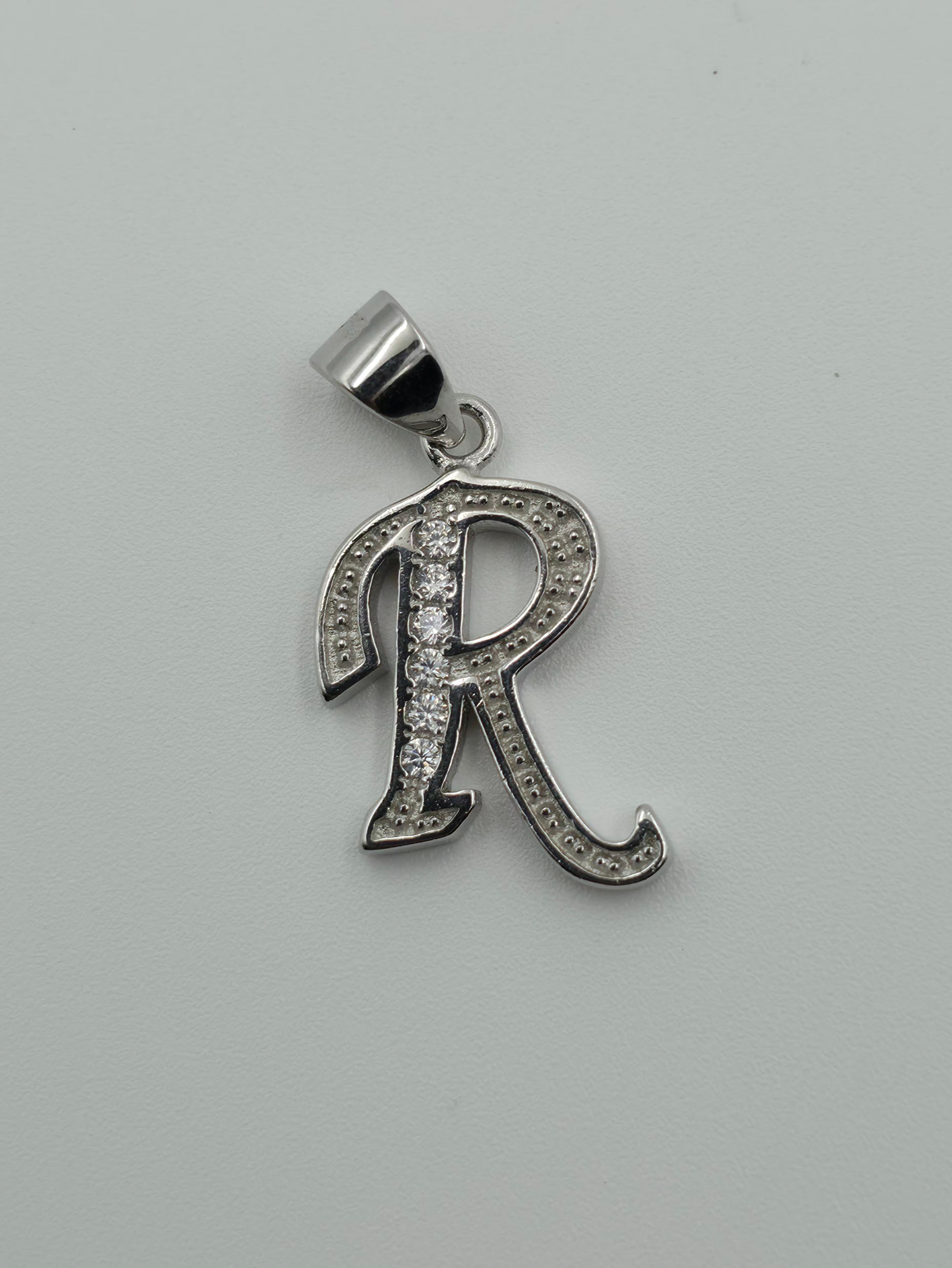 Diamond R Pendant