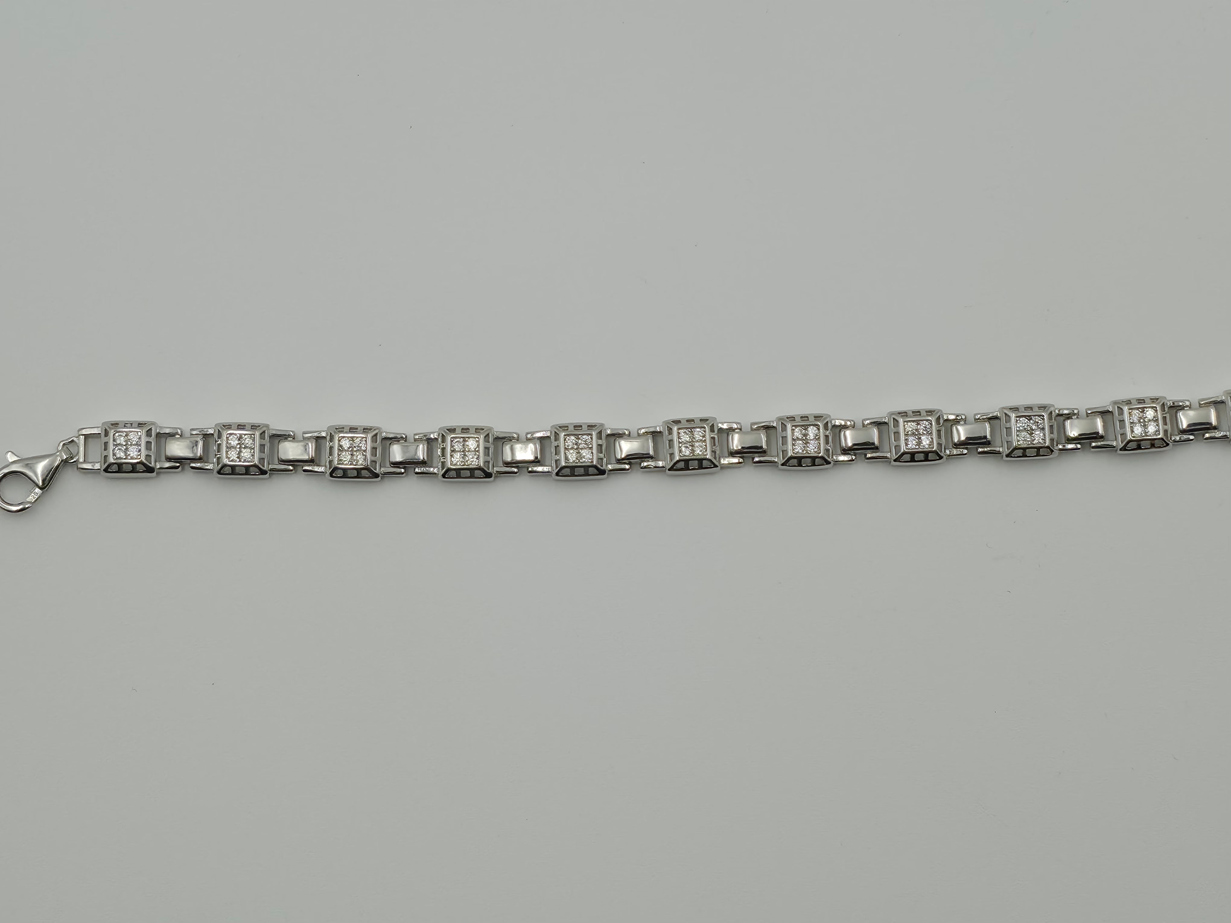 Square Cluster Link Men's Bracelet