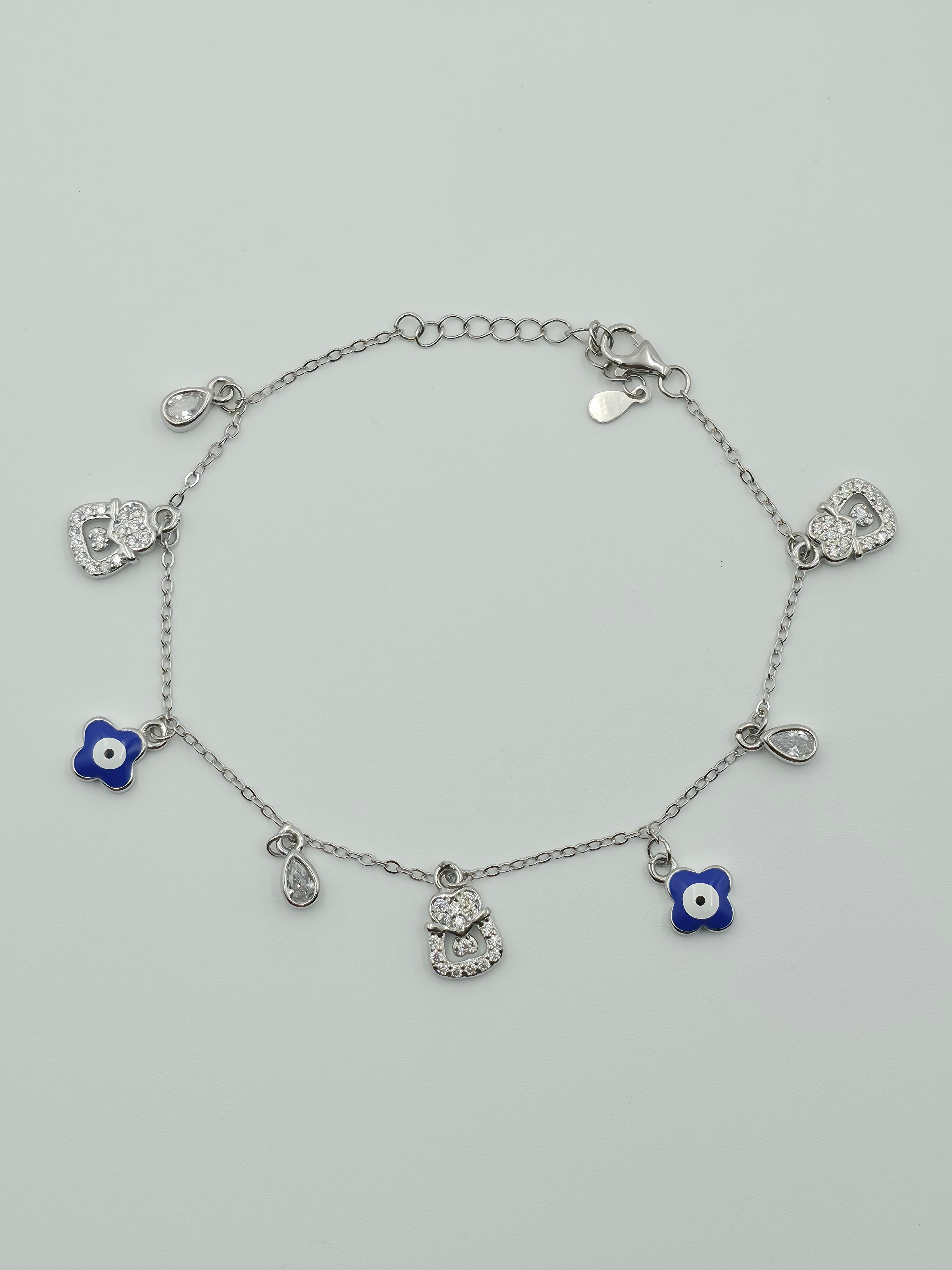Evil Eye Handbag Charm Bracelet