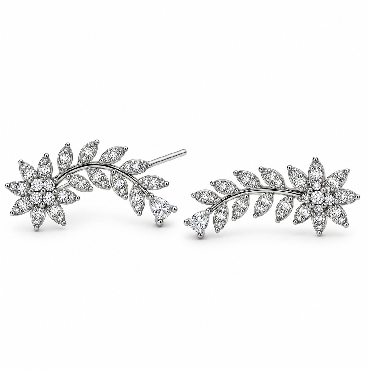 Floral Leaf Ear Cuffs