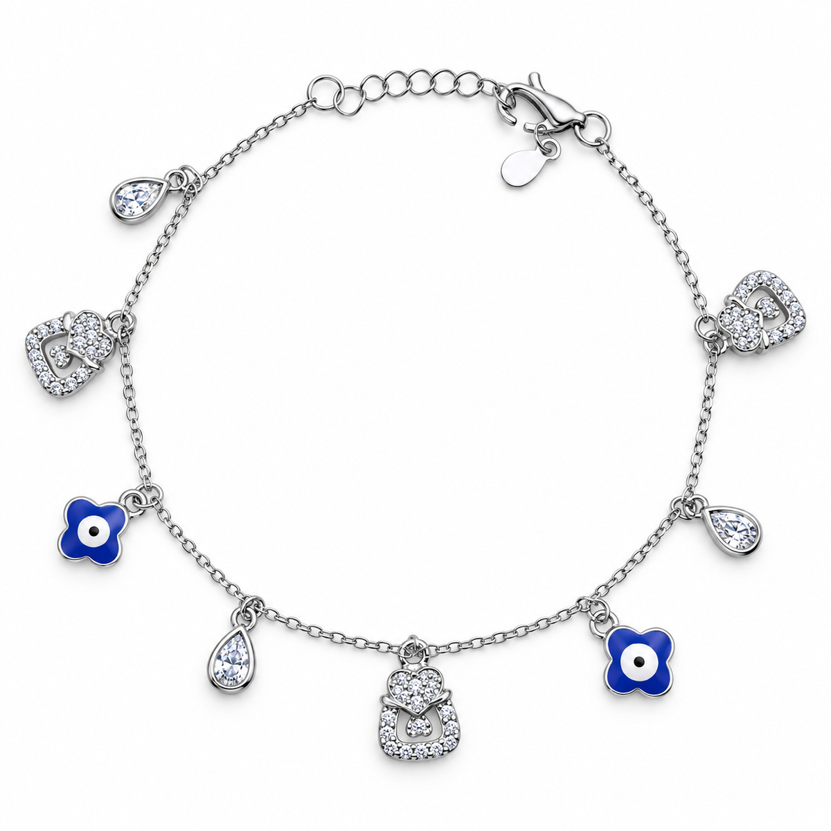 Evil Eye Handbag Charm Bracelet
