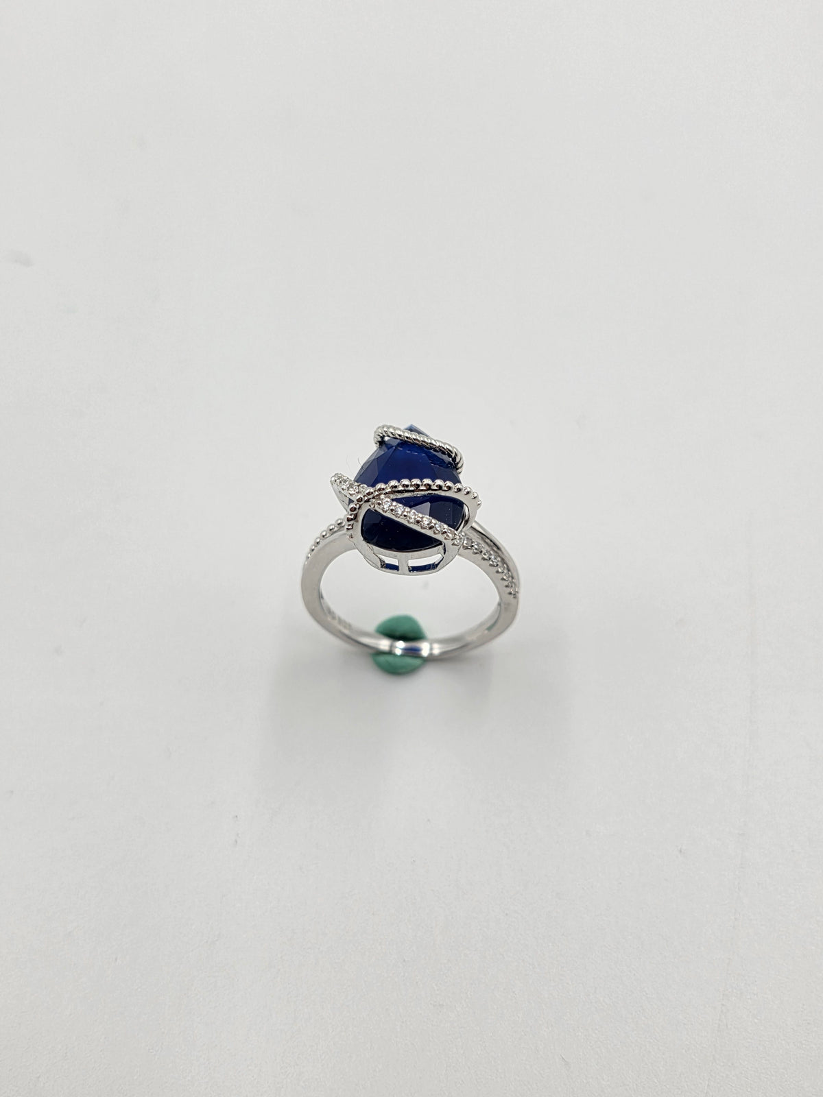 Pear Blue Sapphire Ring