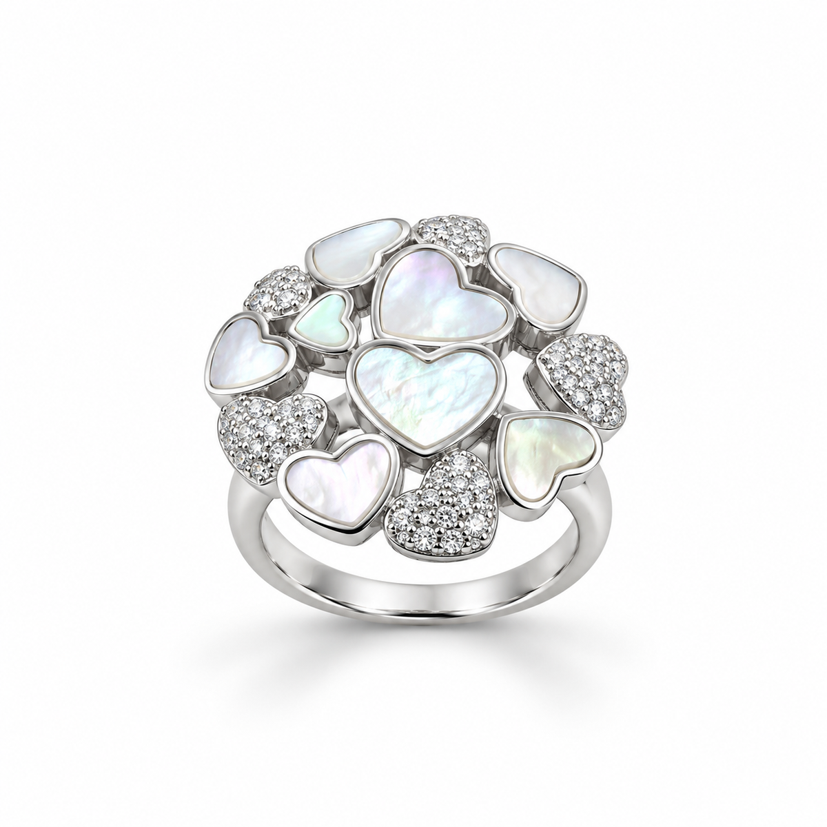 Heart Cluster Ring