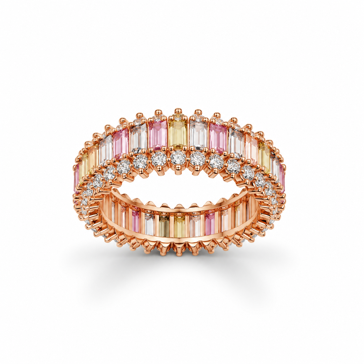 Multicolor Pastel Baguette Ring