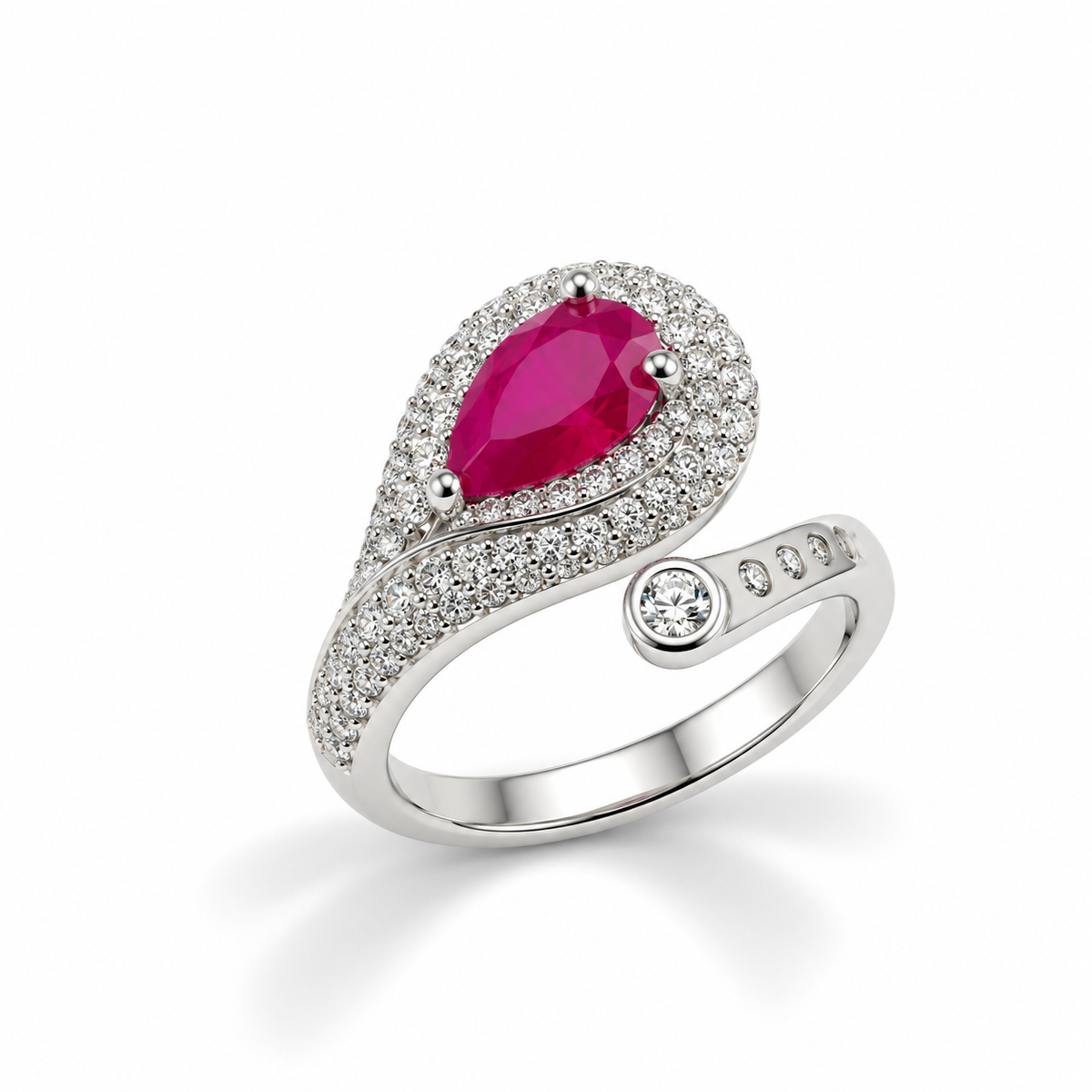 Pear Pink Stone Ring