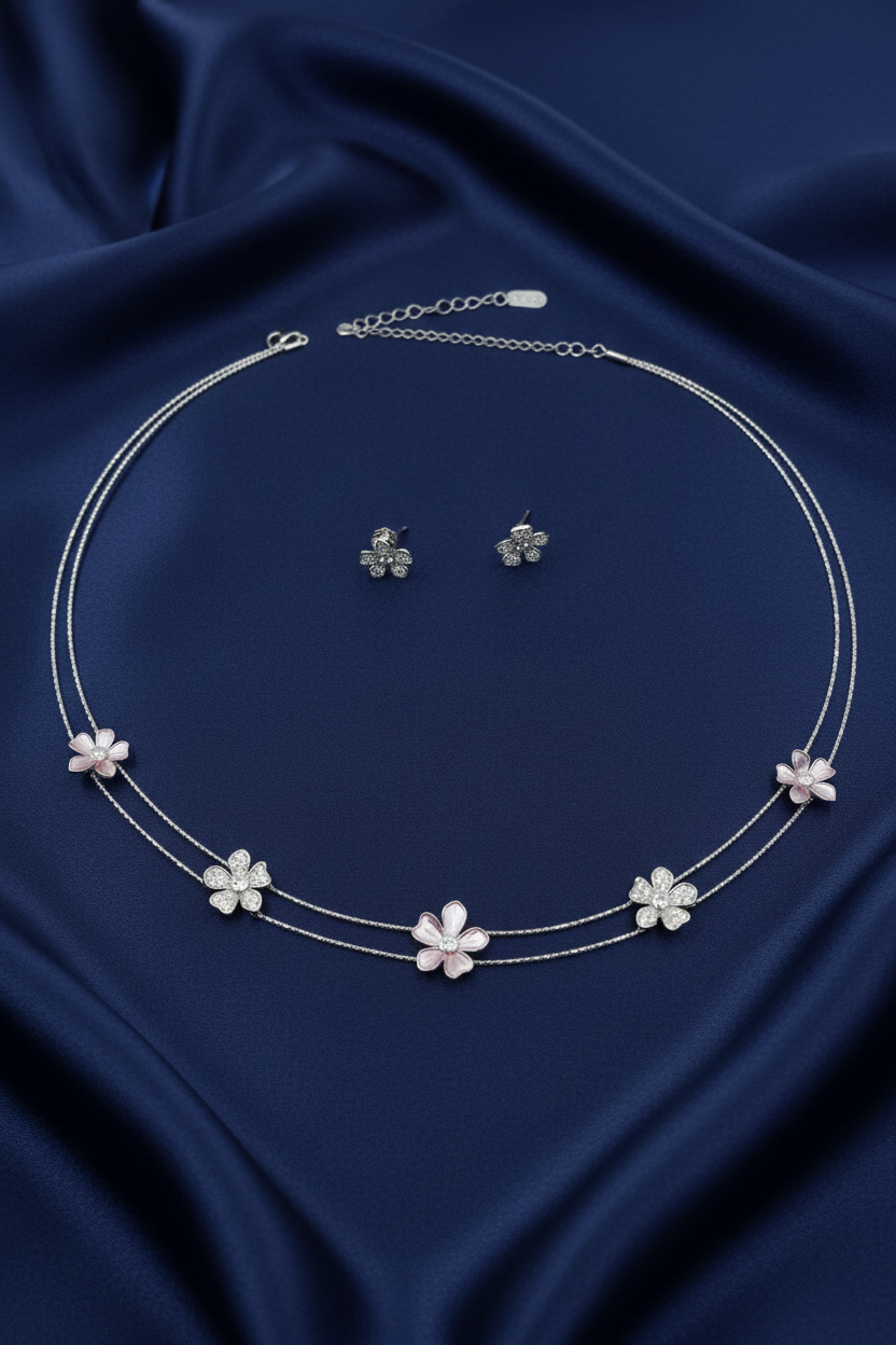 Double Layer Floral Necklace