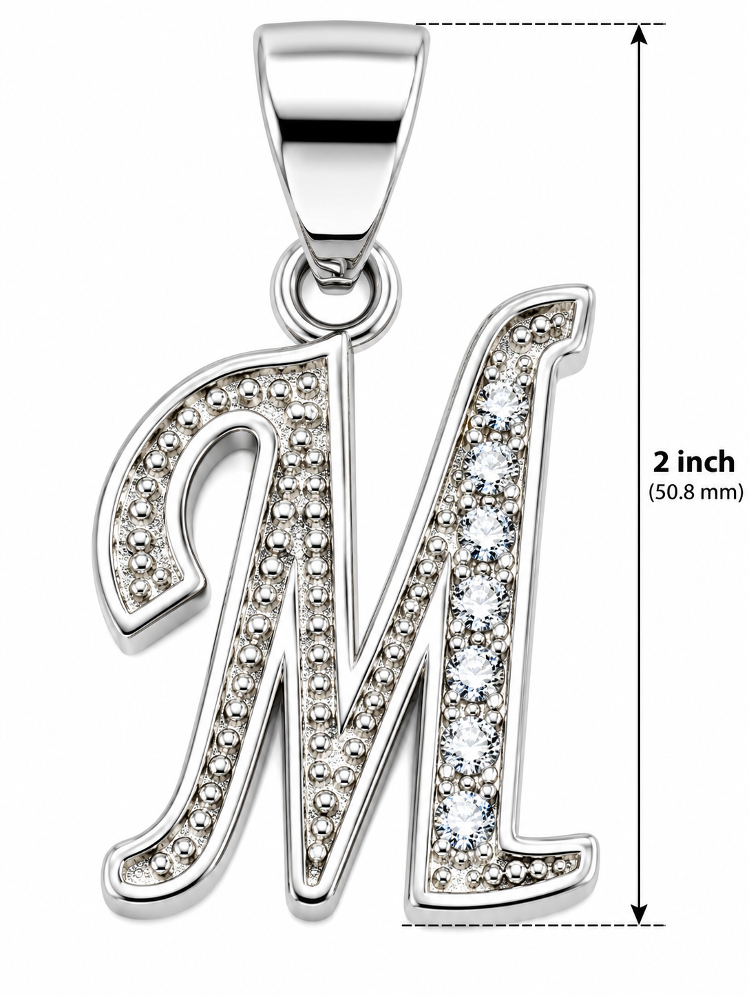 Diamond M Pendant