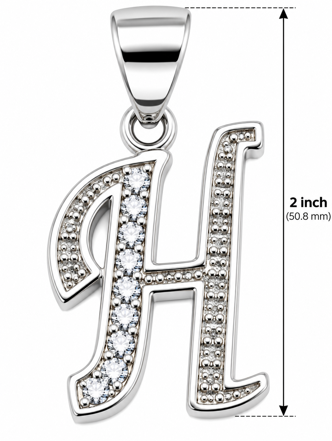 Diamond H Pendant