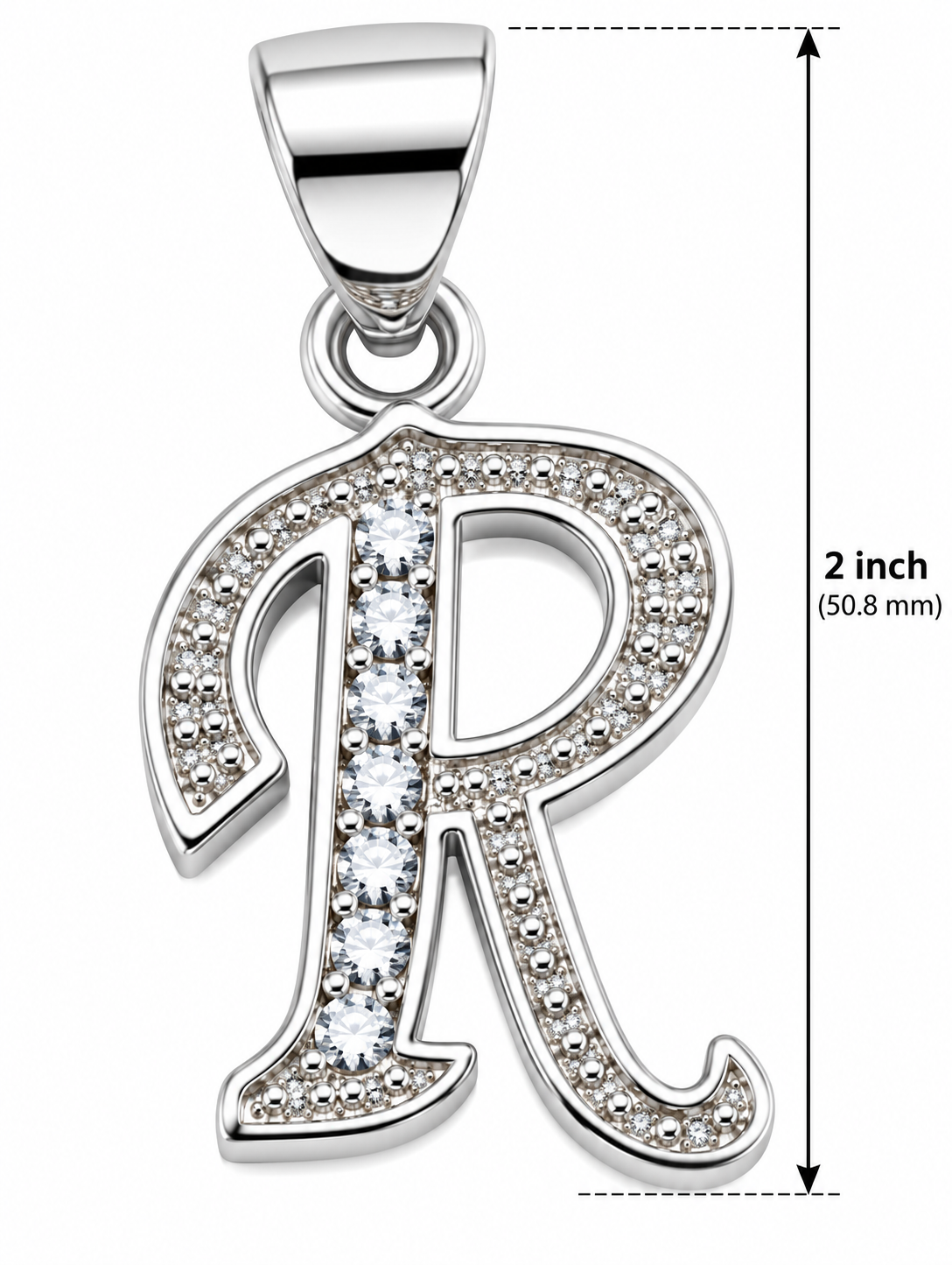 Diamond R Pendant