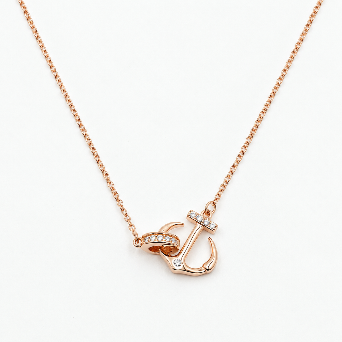 Rose Gold Anchor Chain Pendant