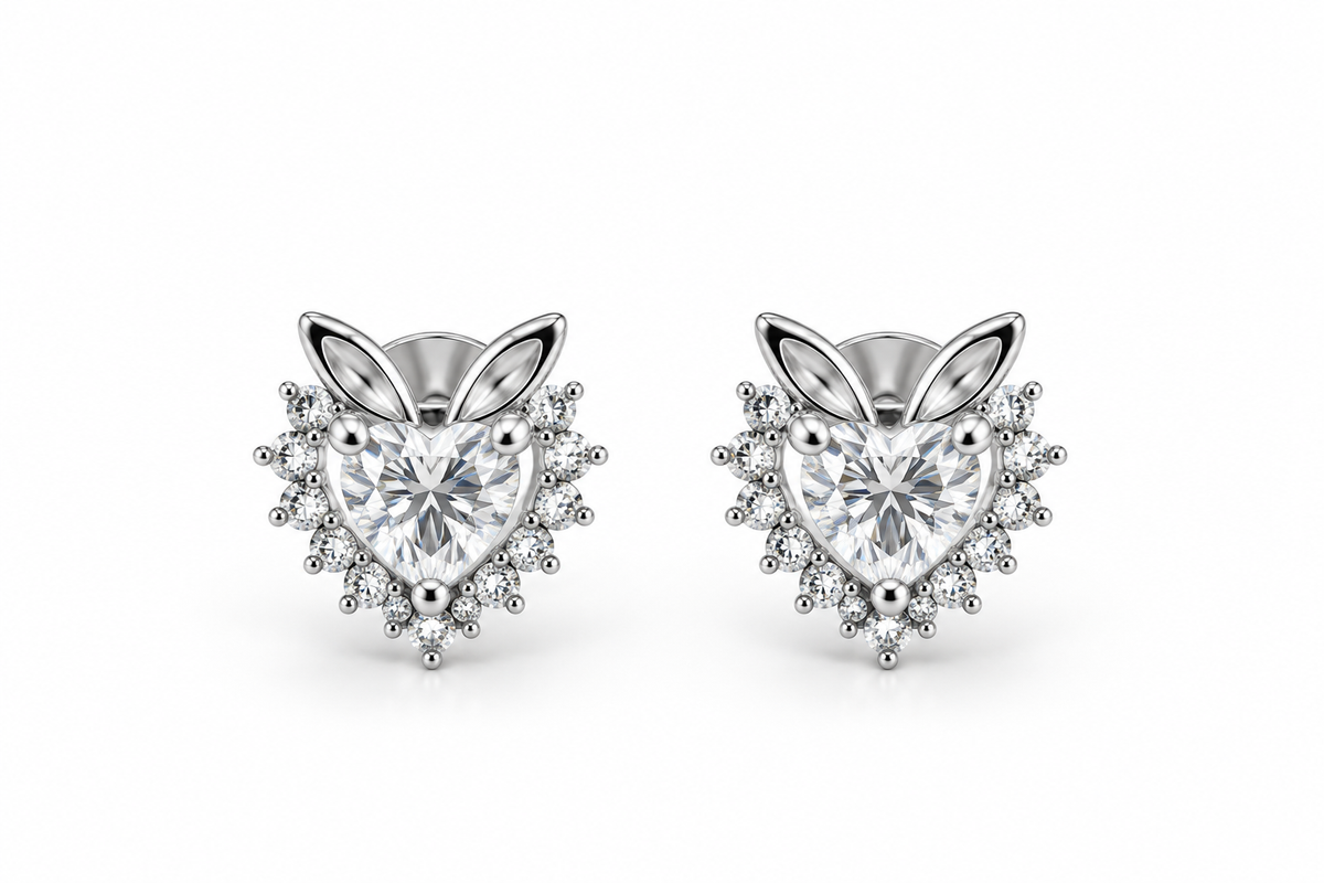 Fancy Heart Studs