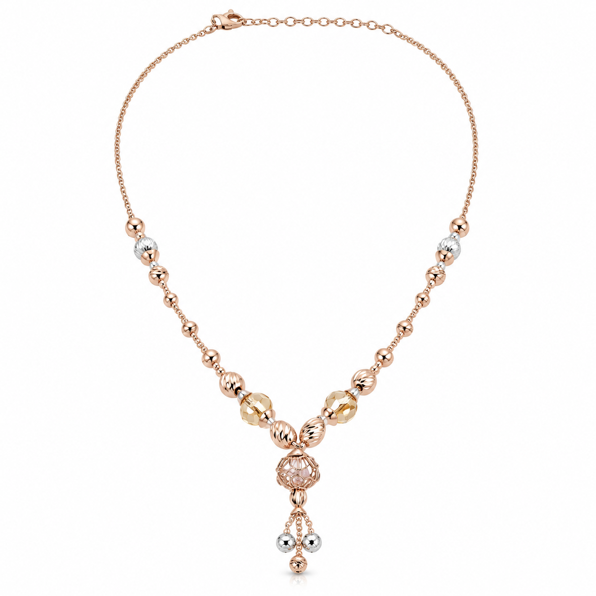 Rose Elegance Beaded Necklace