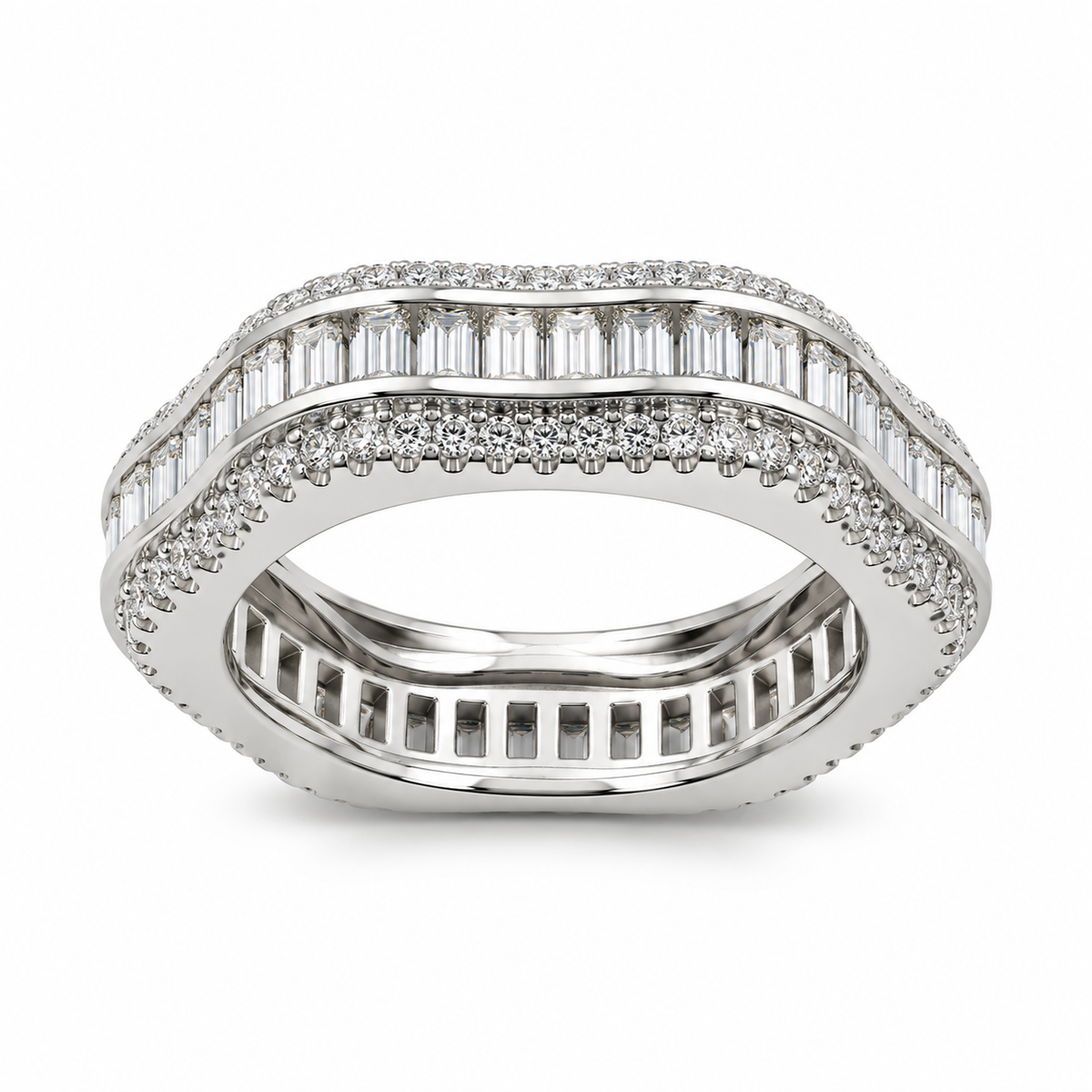 Triple Row Baguette Ring