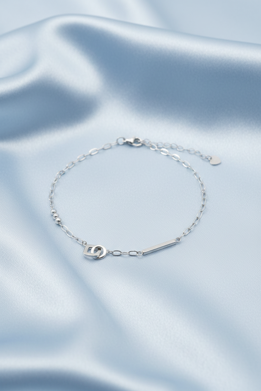 Interlinked Geometric Bracelet