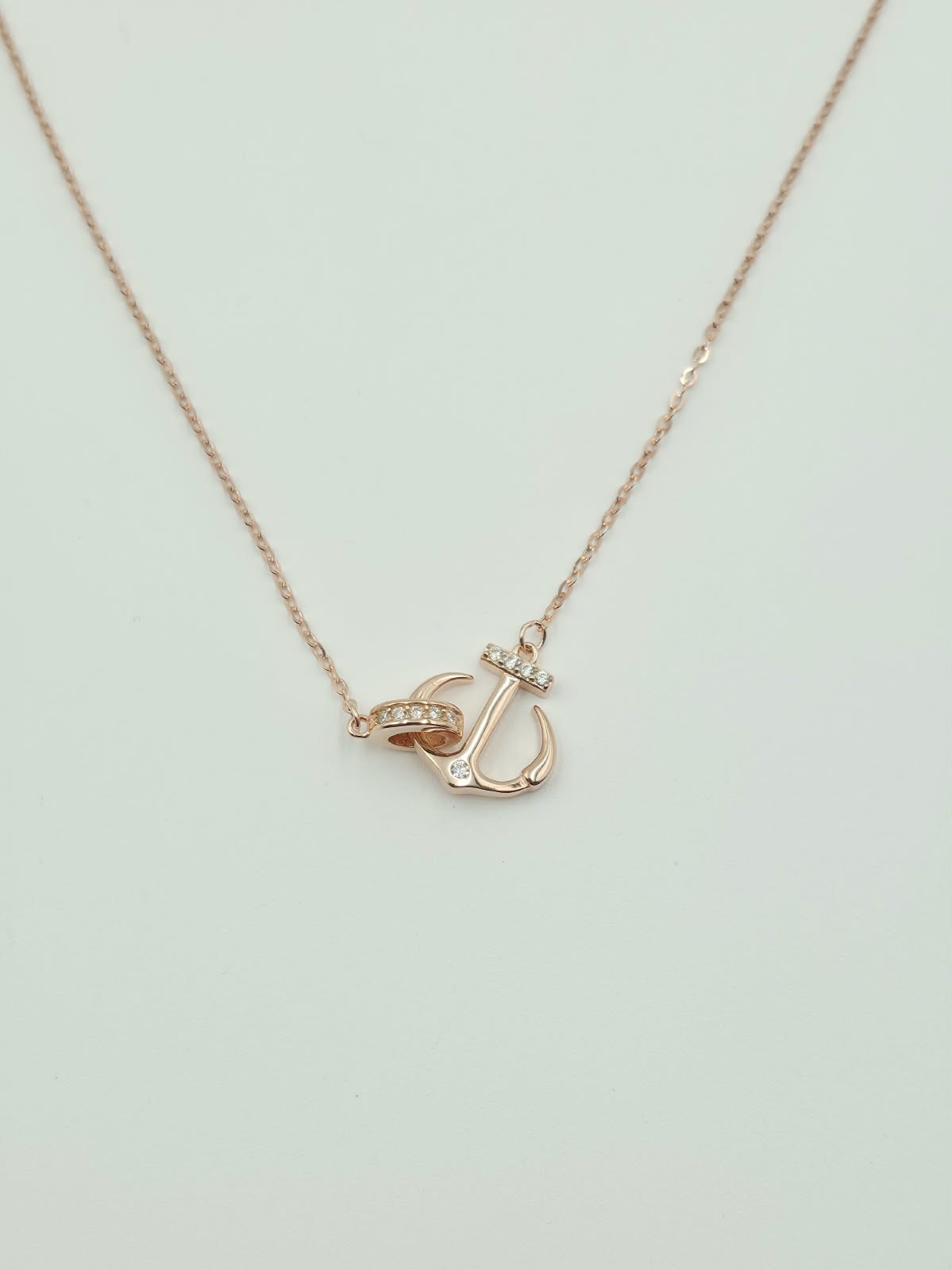 Rose Gold Anchor Chain Pendant