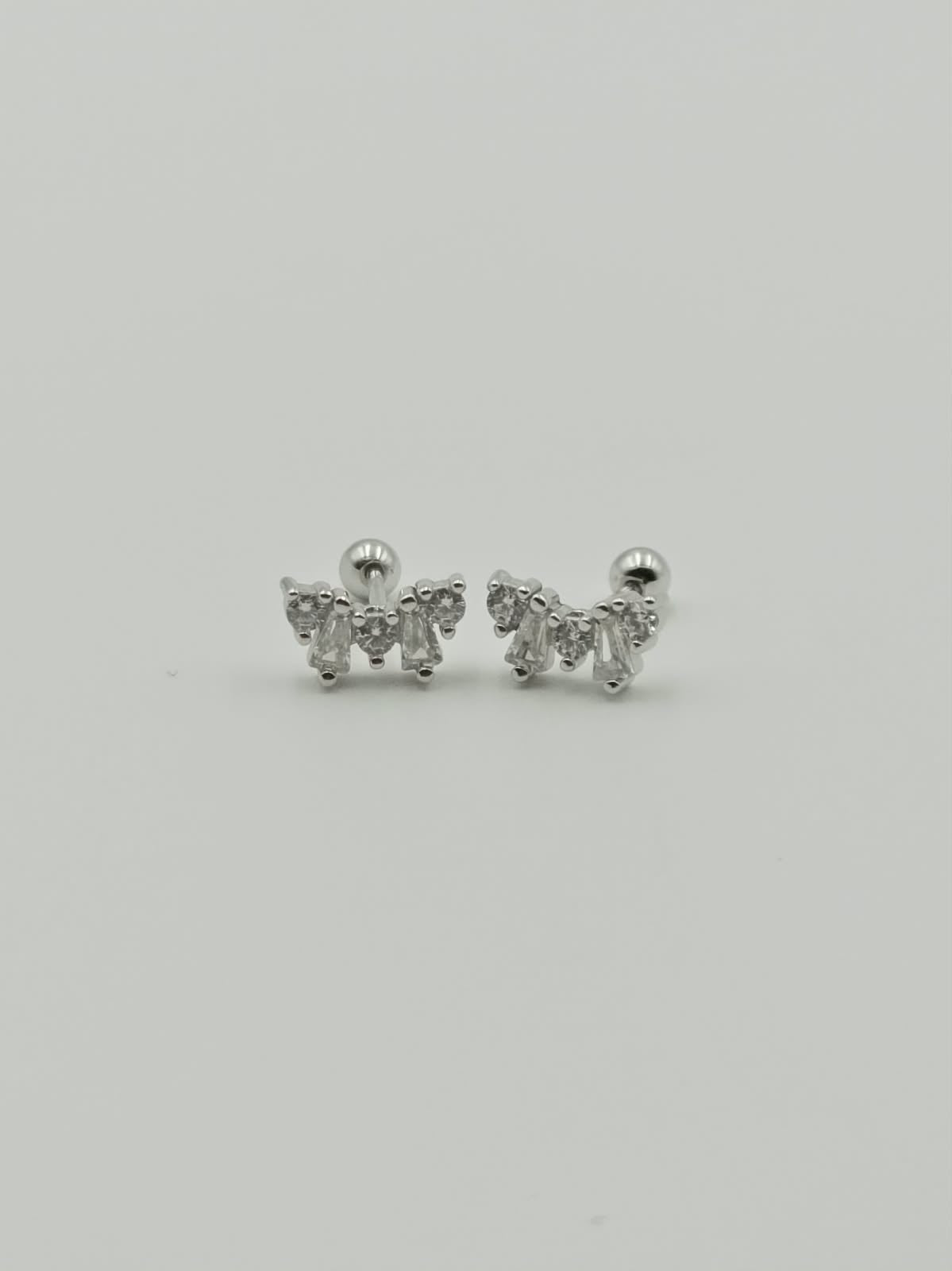 Baguette Round Piercing Studs