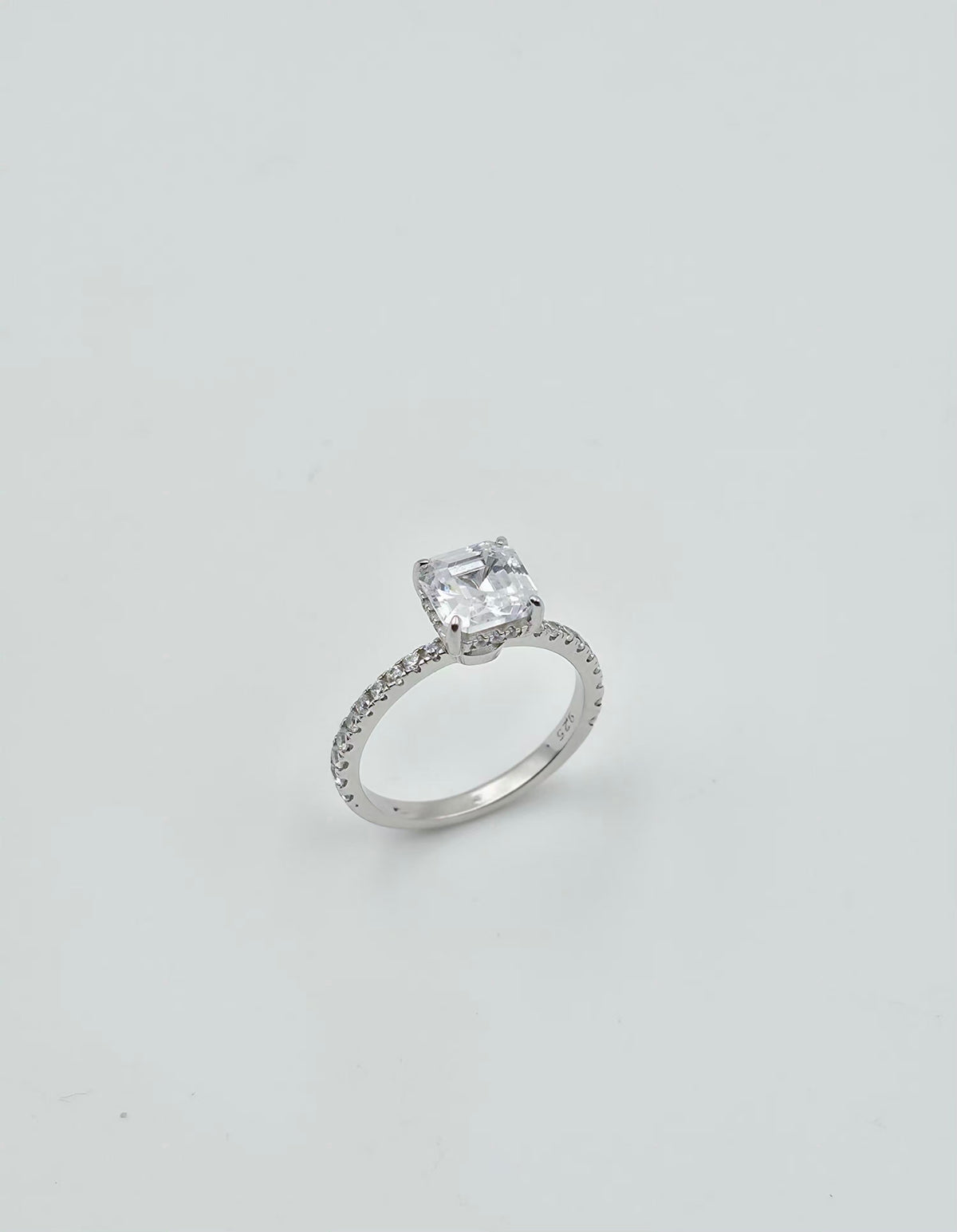 Square Solitaire Ring
