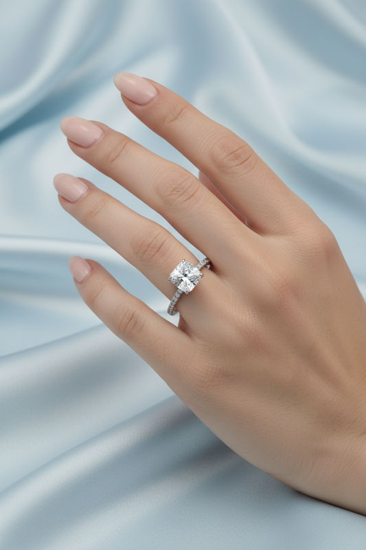 Square Solitaire Ring