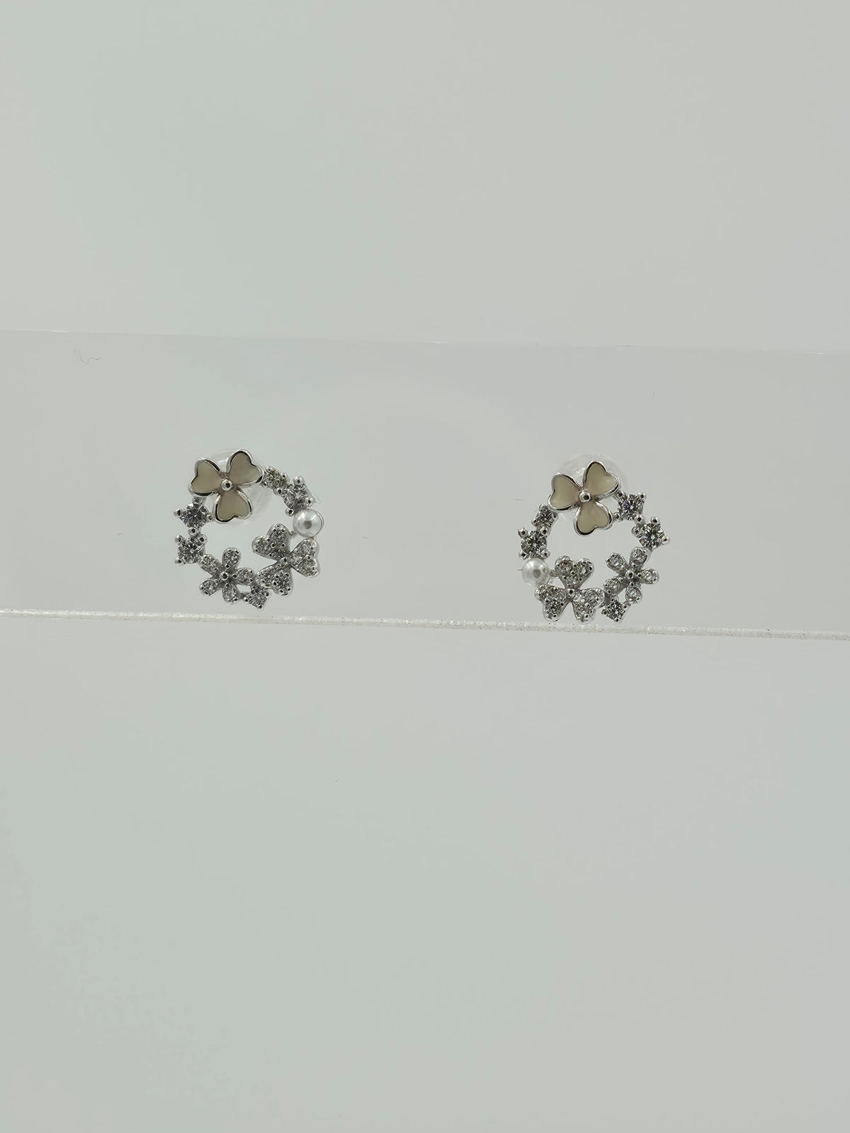 Diamond Flower Earring