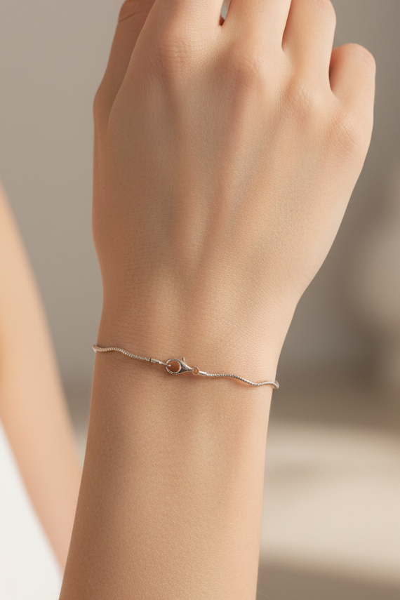 Rose Gold Wave Bracelet