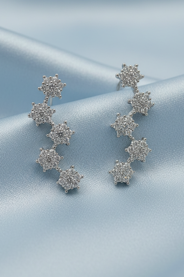 Diamond Star Shaped Ear Cuffs