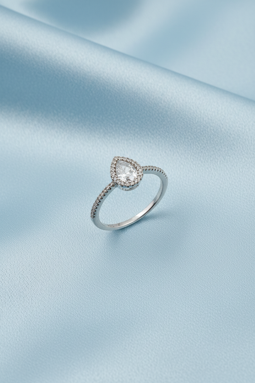Pear Shape Solitaire Ring