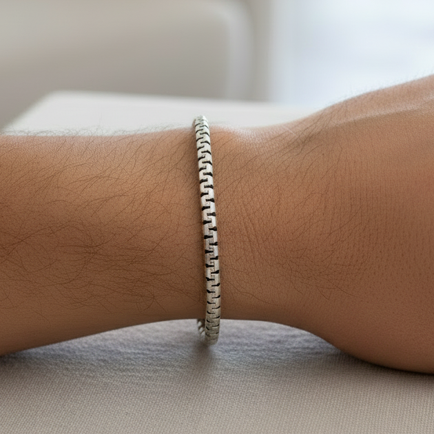 Greek Key Link Men’s Bracelet